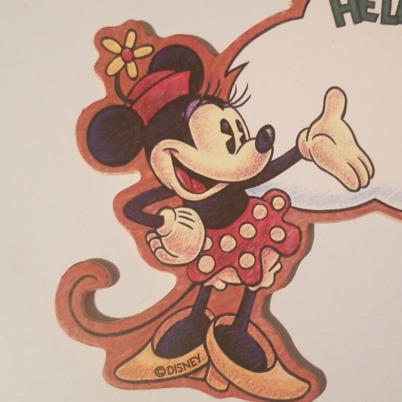 Minnie Mouse Christmas Wood Ornament Lot Of 2 - Picture 3 of 6